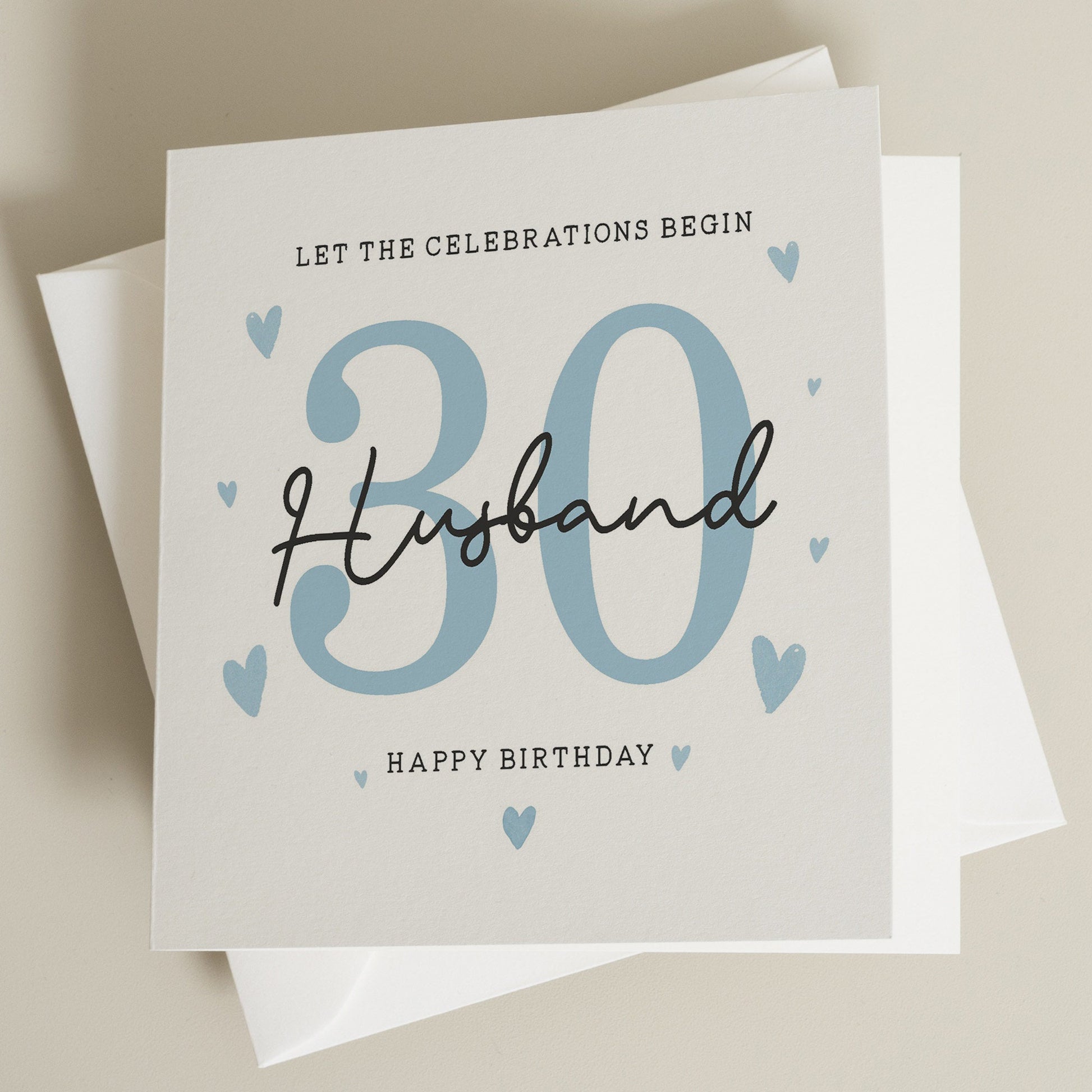 30th Birthday Card For Husband, Husband Thirtieth Birthday Card, Husband 30th Birthday Gift, Happy 30th Birthday Card For Him