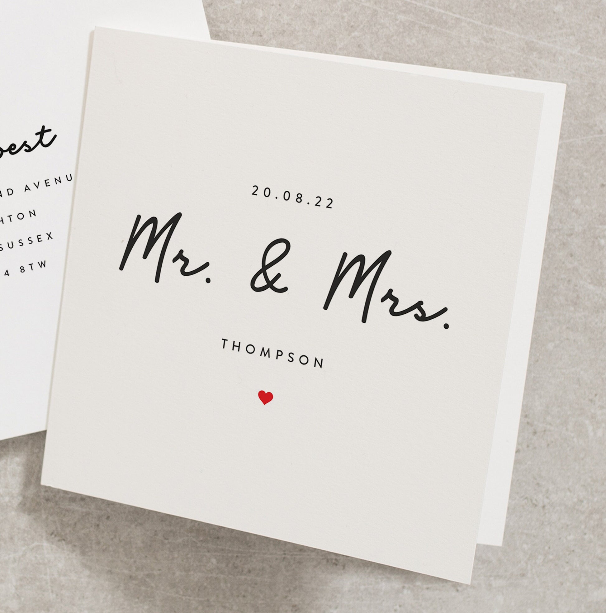 Mr and Mrs Wedding Day Card, Wedding Day Card, Wedding Card For New Couple, Wedding Gift Card, Celebration Card, Congratulations Card WD041