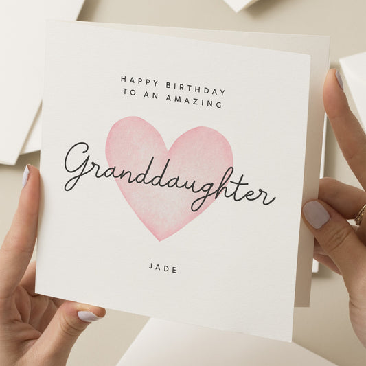 Personalised Birthday Card For Granddaughter, Granddaughter Birthday Card, Special Granddaughter Card, Birthday Card For Her