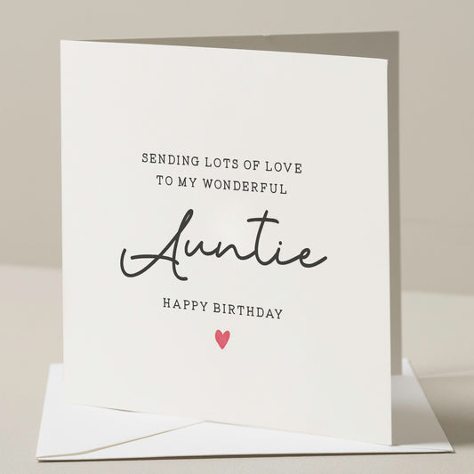 Wonderful Aunty Birthday Card, Birthday Card For Auntie, Birthday Gift To Auntie, Aunt Birthday Gift, Birthday Card For Her