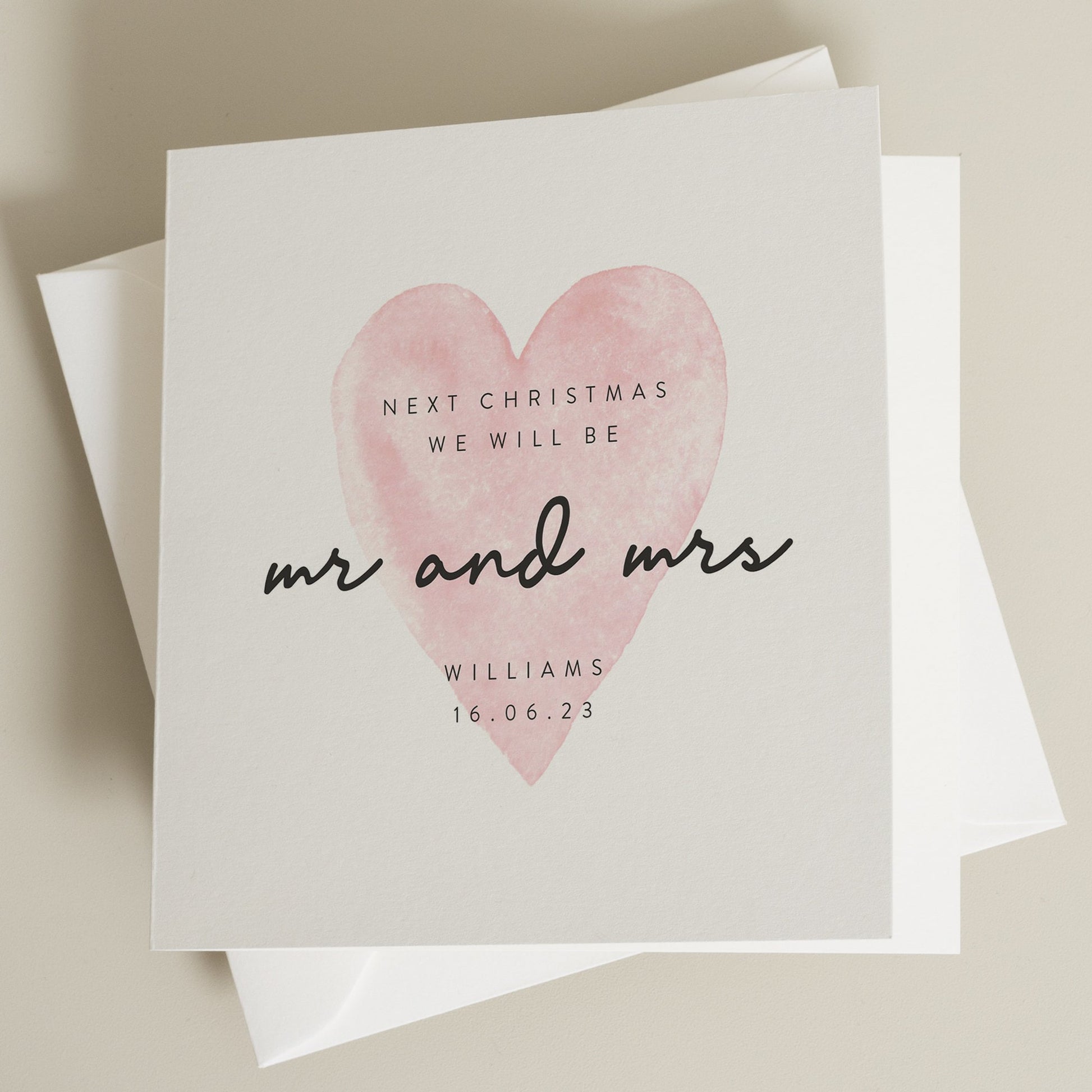 Future Husband and Wife Christmas Card, Next Christmas We Will Be Mr and Mrs, Christmas Card For Fiancé or Fiancée, Girlfriend Xmas CC274