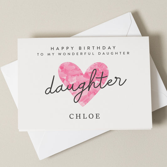 Daughter Birthday Card, Amazing Daughter Gift, Special Daughter Birthday Card For Her, Wonderful Daughter Birthday Card For Girl