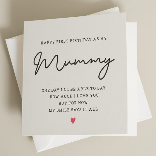 First Birthday As A Mum Card, Poem Birthday Card For Mummy, First Birthday As My Mummy, Happy Birthday Mummy, Birthday Mum Gift, From Baby