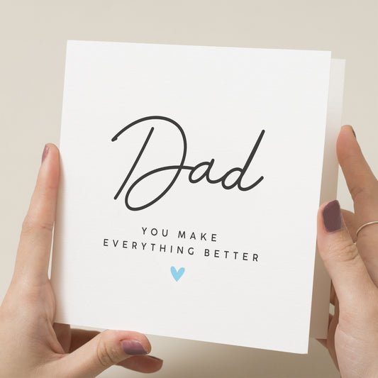 Thank You Dad Fathers Day Card, Simple Fathers Day Card For Dad, Dad Fathers Day Gift, Fathers Day Card From Daughter, Cute Gift From Son