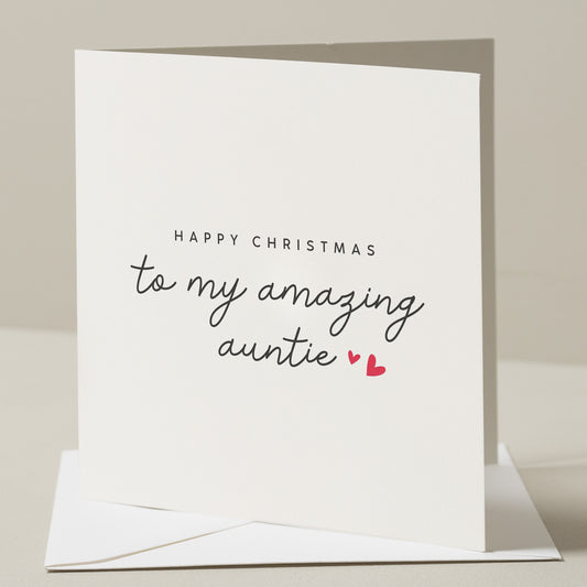 Auntie Christmas Card, Christmas Card For Auntie, Christmas Auntie Card, Cute Christmas Auntie Card, Aunt, Aunty, Xmas Gift