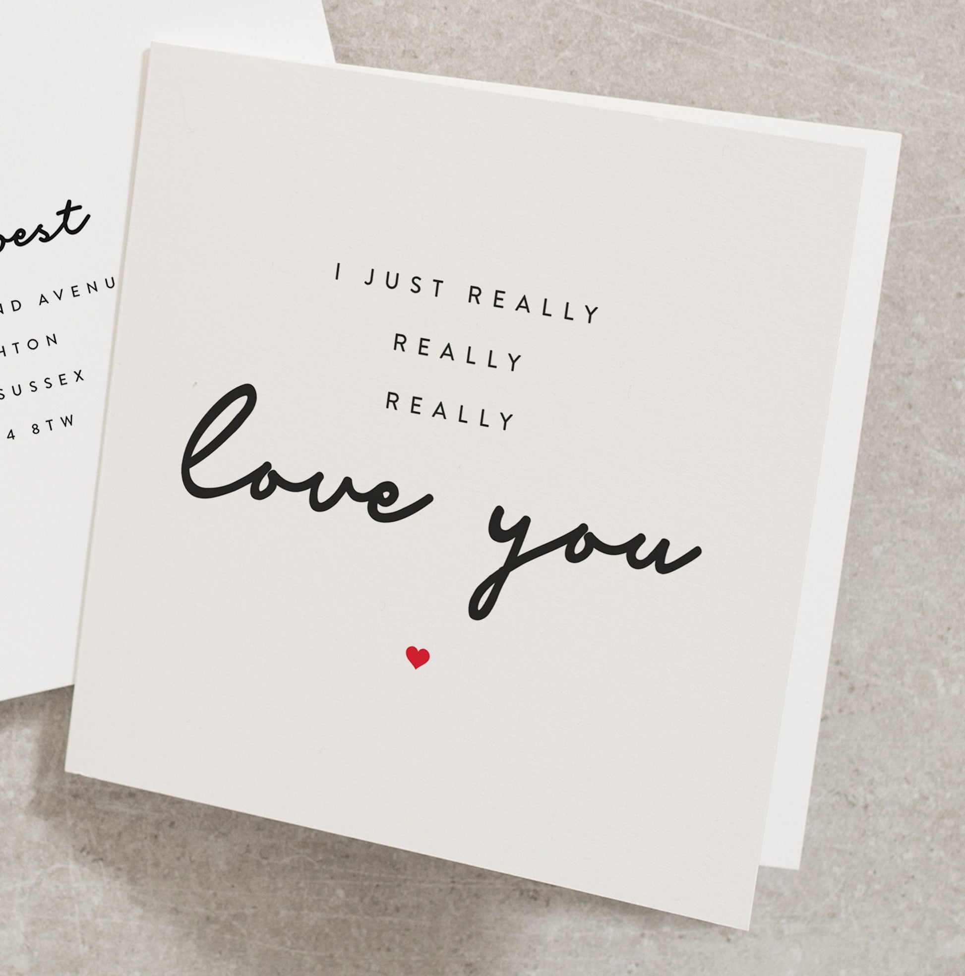 I Really Love You Valentines Day Card, Anniversary Card, Valentines Day Card For Him, I Love You Card For Her VC004