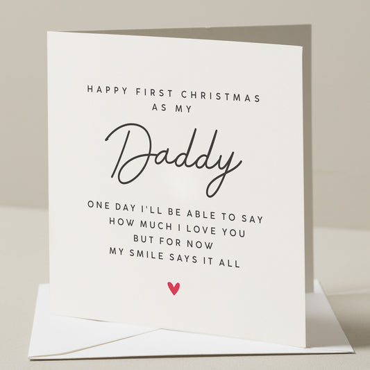 Dad Christmas Card, First Christmas As My Dad, Dad&#39;s First Christmas, Newborn Christmas Card, Christmas Card, Dad 1st Christmas, Daddy