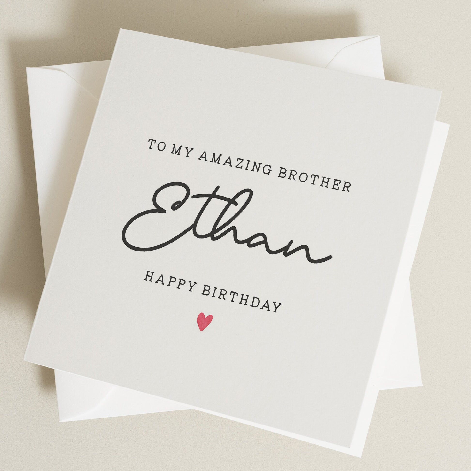 Personalised Birthday Card For Brother, Amazing Brother Birthday Card, Gift To Brother, Simple Brother Card, Brother Birthday Gift