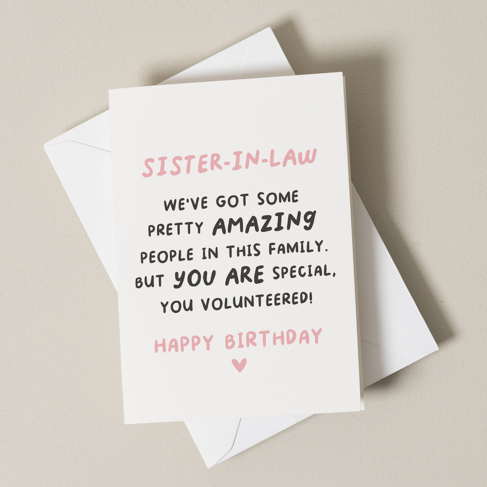 Sister In Law Birthday Card, Funny Birthday Card For Sister-In-Law, Birthday Card Sister, Brothers Wife, Special Sister In Law Birthday Card