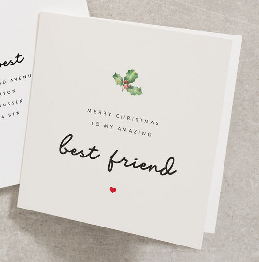 Best Friend Christmas Card, To My Amazing Best Friend Christmas Card, Friendship Xmas Card, BFF Christmas Card, Bestie Christmas Card CC476