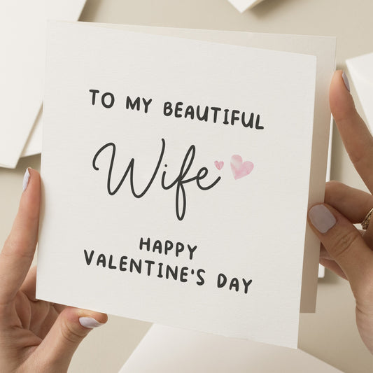 Beautiful Wife Valentine&#39;s Day Card, Valentine&#39;s Card Wife, To My Wife On Valentines, Romantic Valentines Day Card, Valentines Day GIft