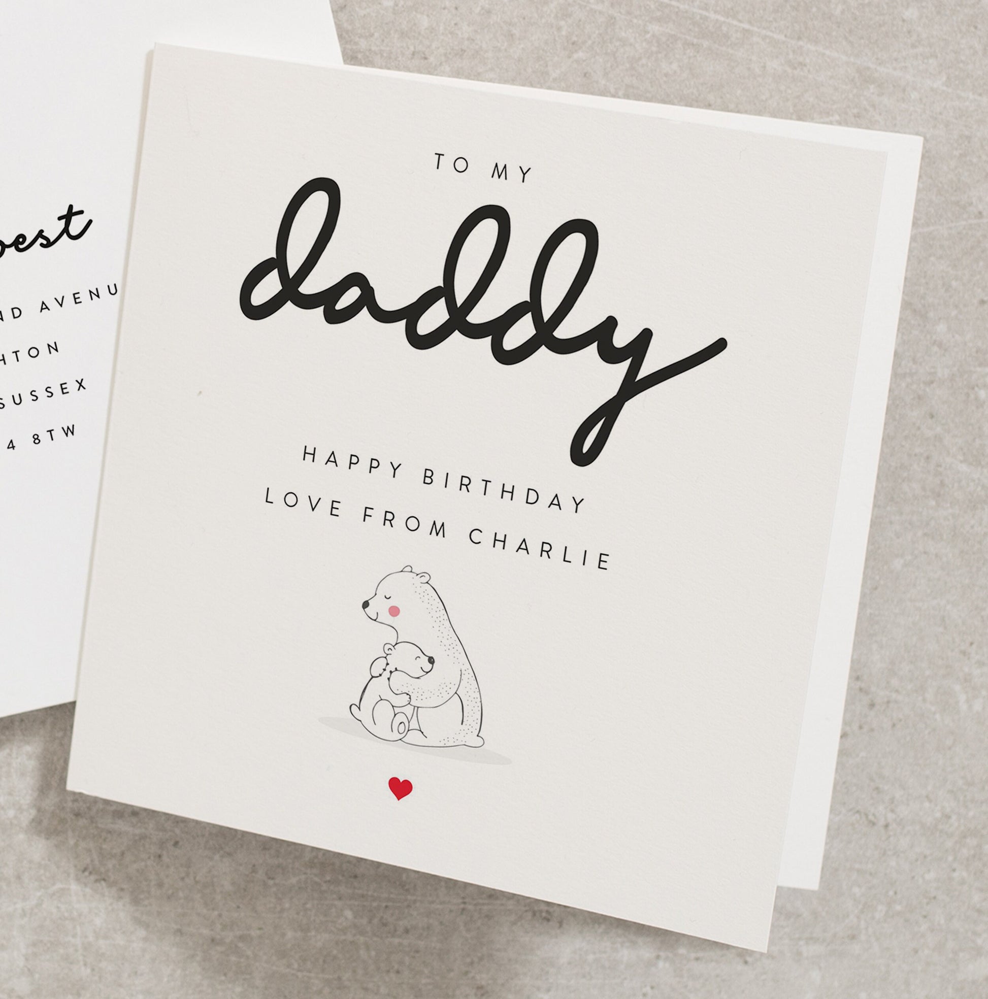 Daddy Birthday Card, Personalised Happy Birthday Daddy Card, Birthday Daddy Card, Thoughtful Birthday Card For Daddy, Birthday Card BC1037