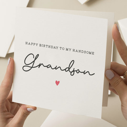 Birthday Gift To Grandson, Birthday Card For Handsome Grandson, The Best Grandson Birthday Card, Boy Birthday Gift, Birthday Boy, For Him