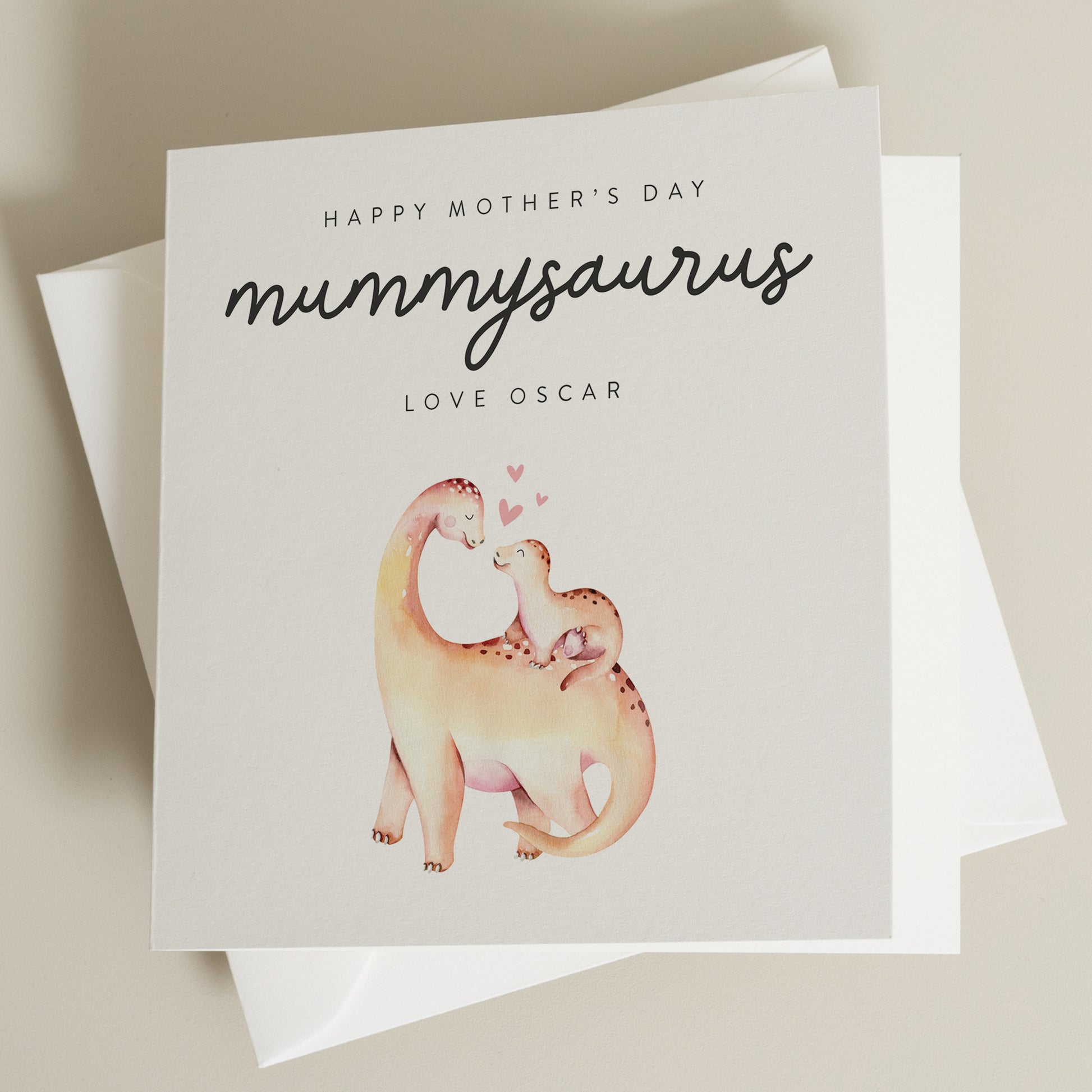 Happy Mothers Day Card, Dinosaur Mothers Day Card, Dinosaur Card, Personalised Mothers Day Card, Card For Mothers Day, Mothers Day