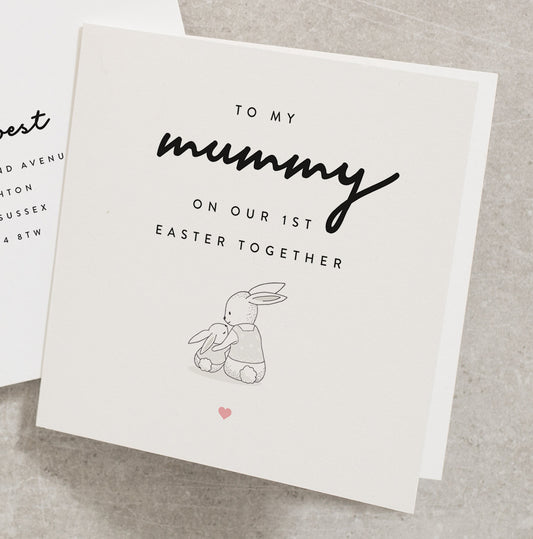 To My Mummy On Our 1st Easter Together, Easter Card From Baby, Baby Girl Easter Card For Mummy, Mum Easter Card, Mummy Card EC016