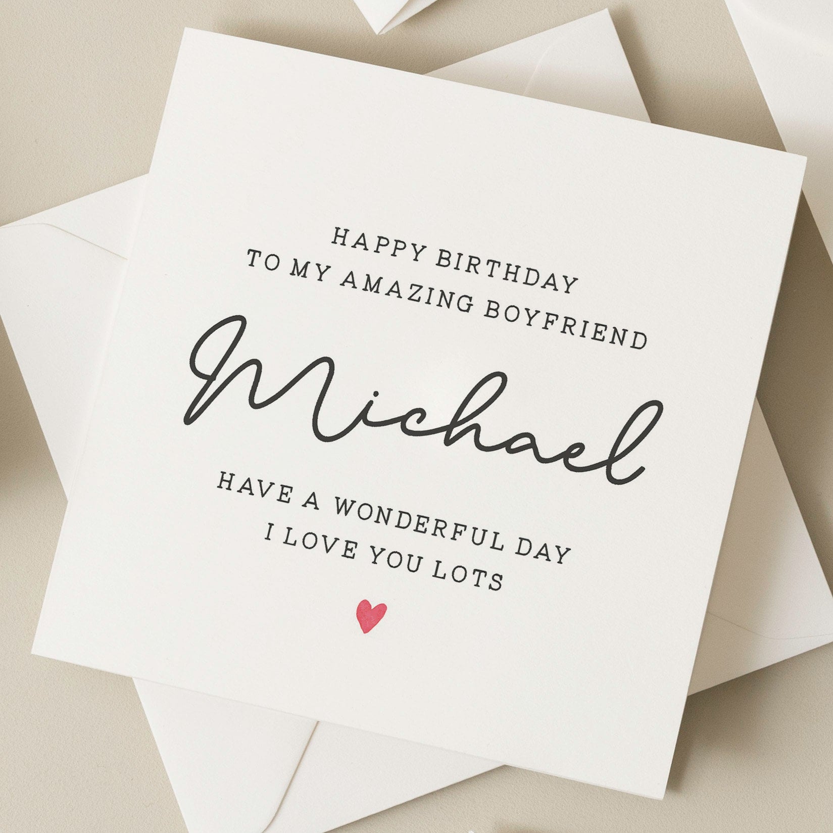 Personalised Birthday Card For Boyfriend, Special Card For Him, Boyfriend Birthday Gift, Birthday Gift For Boyfriend, Romantic Card