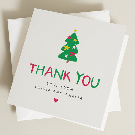 Christmas Thank You Card, Happy New Year Christmas Thank You Card, Personalised Christmas Thank You, Thank You Note Card, Thank You Note