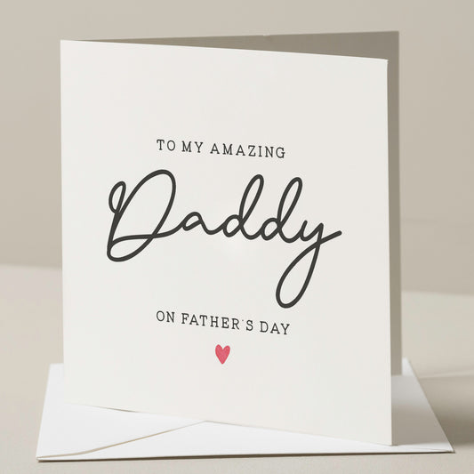 Daddy Fathers Day Card, Amazing Daddy Fathers Day Card, Fathers Day Gifts From Daughter, The Best Dad Card, Cute Daddy Card, Gift For Daddy