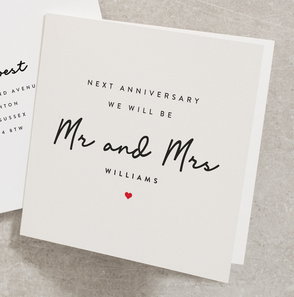 Next Anniversary We Will Be Mr and Mrs Card, Personalised Anniversary Card For My Fiancé and Fiancée, Anniversary Card For My Partner AN007