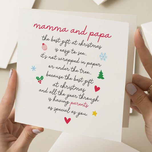 Mum And Dad Poem Christmas Card, Christmas Card For Mum And Dad, Christmas Poem Card, Personalised Christmas Card For Parents, Xmas