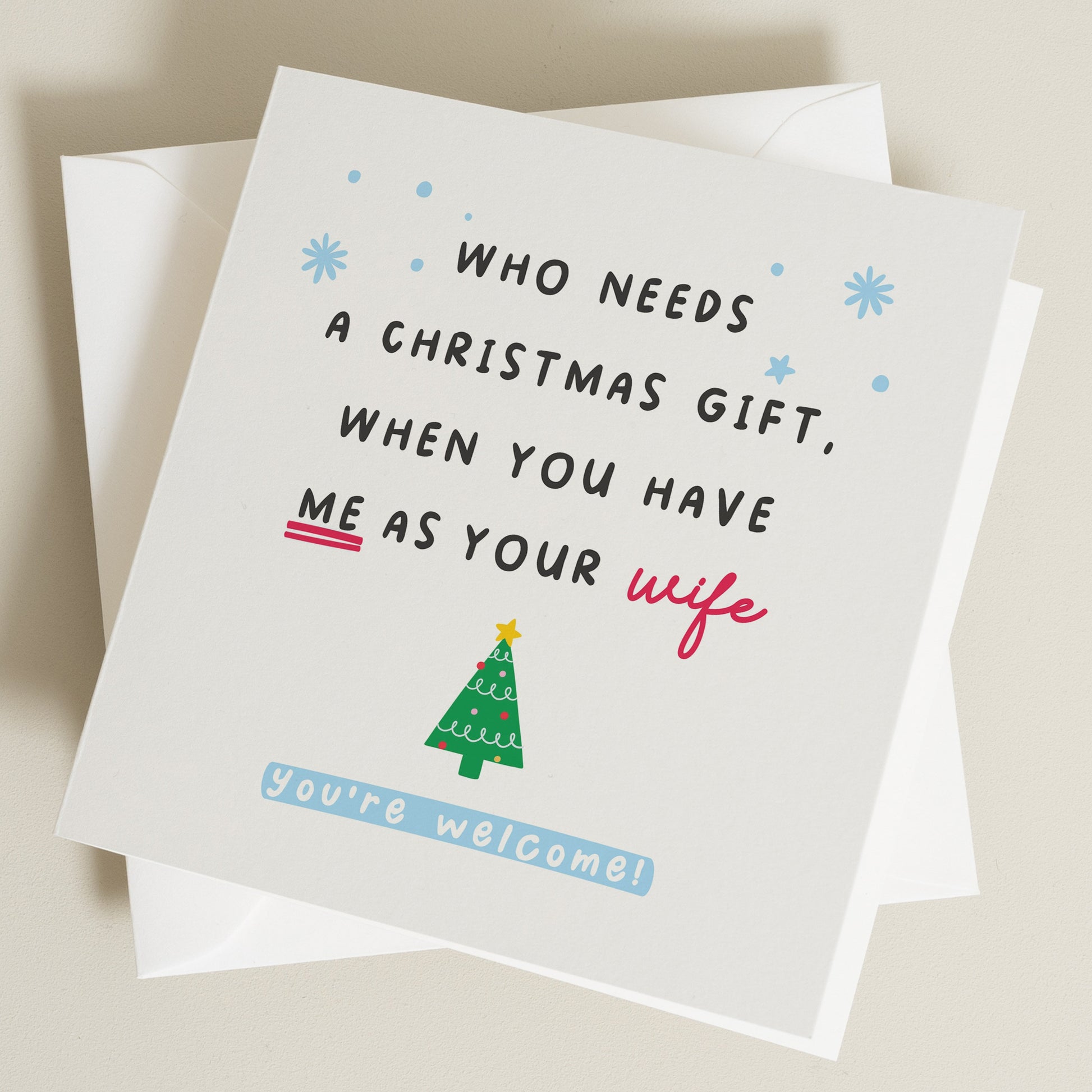 Funny Husband Christmas Card, Cute Christmas Card, Man Christmas Card, Romantic Christmas Card, Husband Christmas Gift