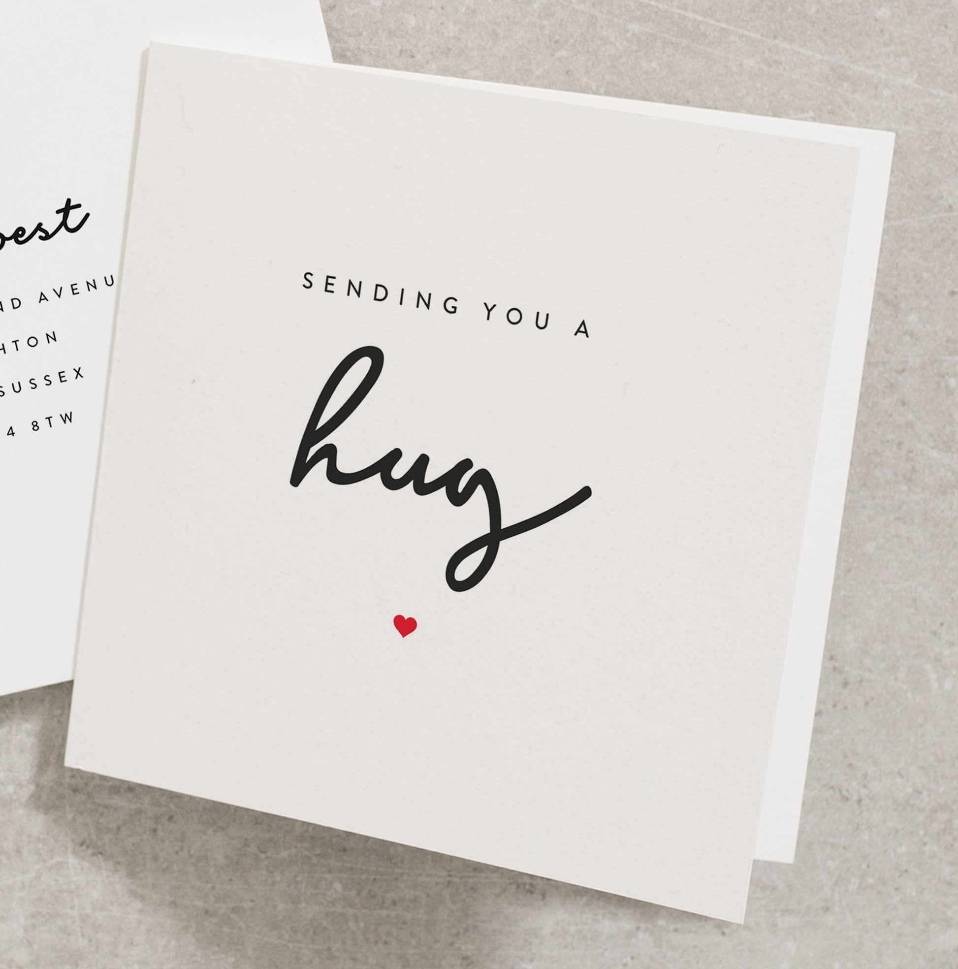 Sending You A Hug Card, Friendship Card, Pick Me Up Gift, Thinking Of You Card For Best Friend, Hug Card, Long Distance Hug Card TH028