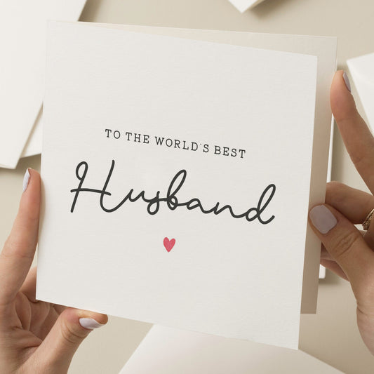 The Best Husband Card For Him, Husband Birthday Card, Romantic Card For Husband, Birthday Gift For Him, Happy Birthday Husband, Card For Him