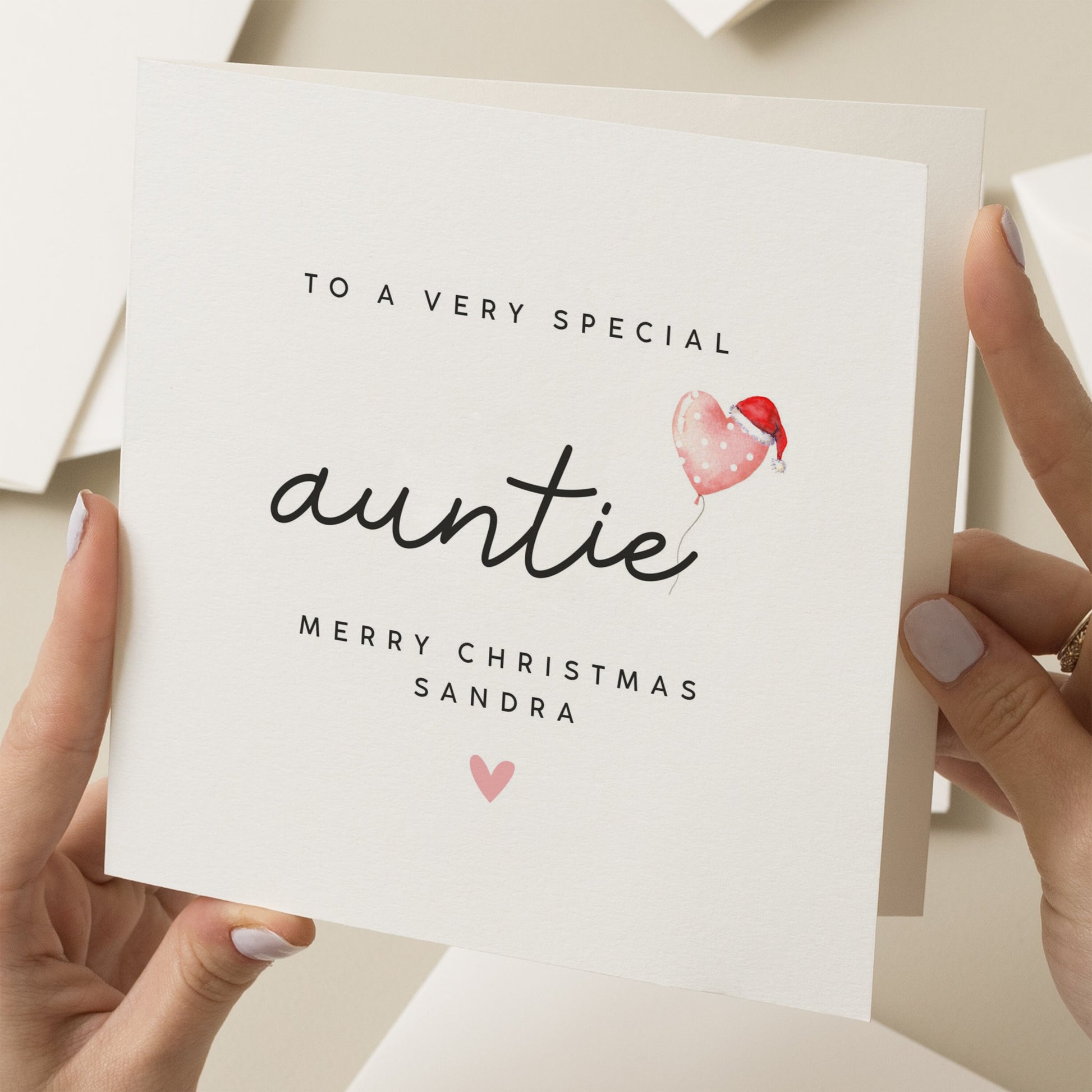 Auntie Christmas Card, Personalised Christmas Card For Auntie, Christmas Auntie Card, Cute Christmas Auntie Card, Aunt, Aunty, Xmas Gift