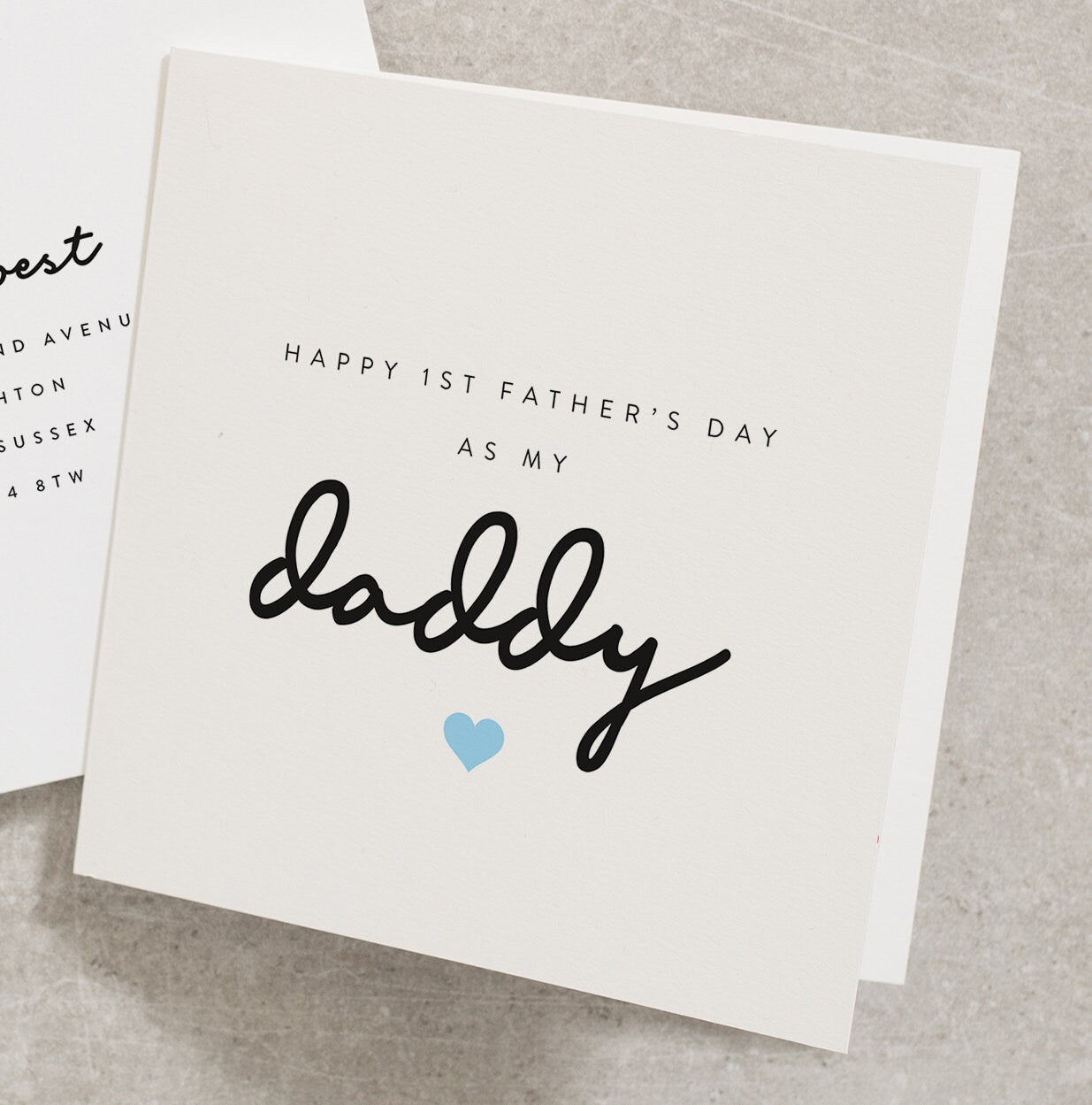 1st Fathers Day As My Daddy Card, Baby First Fathers Day Card, Custom Dad Card, 1st Fathers Day Gift From Son, Daughter, Card For Dad FD081