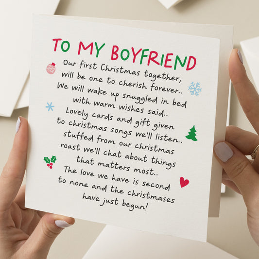 Boyfriend Christmas Card, Christmas Card For Boyfriend, Romantic Christmas Card For Him, Boyfriend Xmas Card, Gift, Man Christmas Card