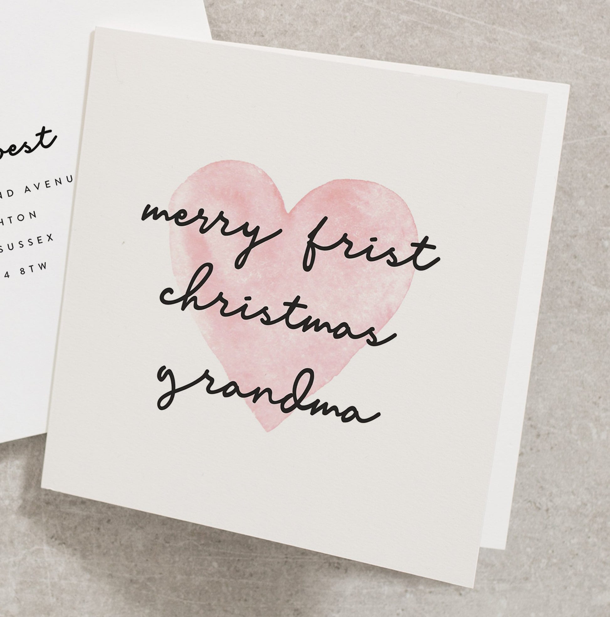 First Christmas As My Grandma Card, 1st Christmas For Grandma, Grandparents First Christmas Card From Grandchild, Merry 1st Christmas CC395