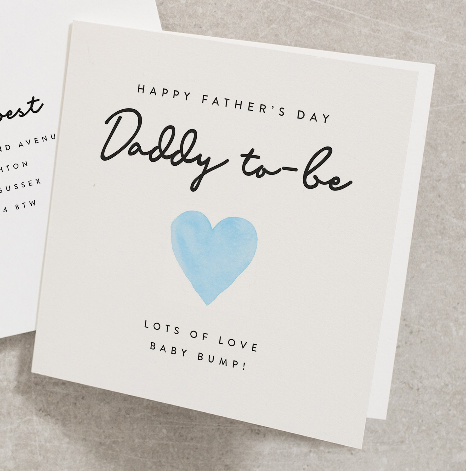 Daddy To Be Father&#39;s Day Card, To My Daddy To Be Card, Father&#39;s Day Card From Bump, Personalised Daddy To Be Card FD193