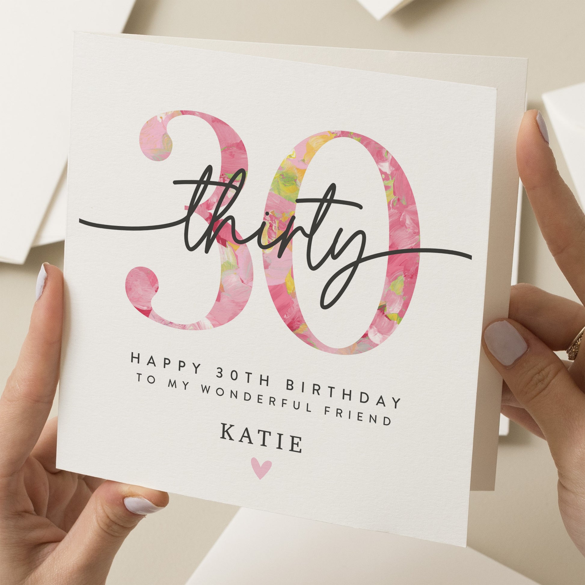 Personalised 30th Birthday Card For Friend, Best Friend Thirtieth Birthday Card For Her, 30th Birthday Card, 30th Birthday Gift For BFF