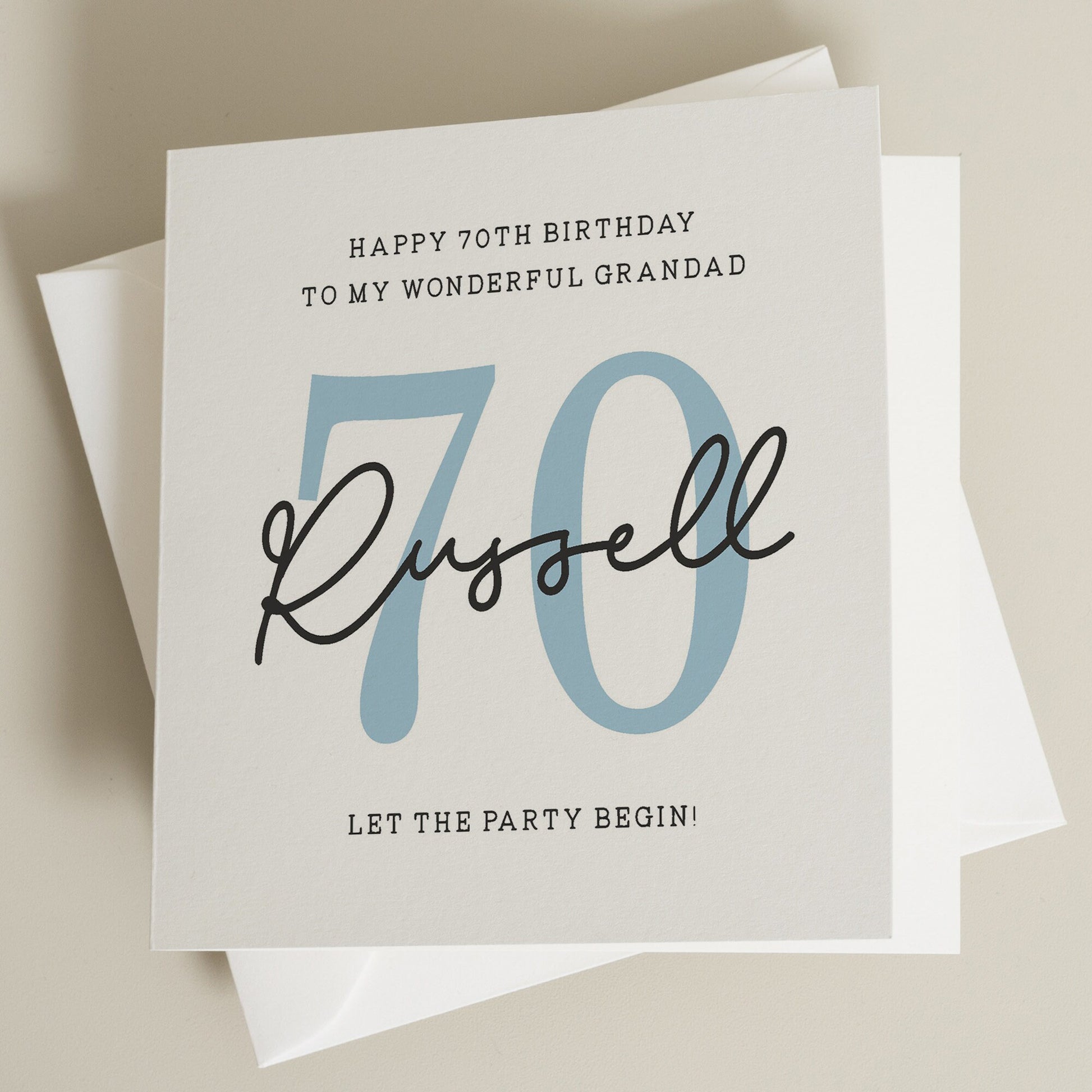 Personalised Birthday Gift For Grandad, 70th Birthday Grandad Card, Card For Grandad, For Him, 70th Birthday Gift To Grandad