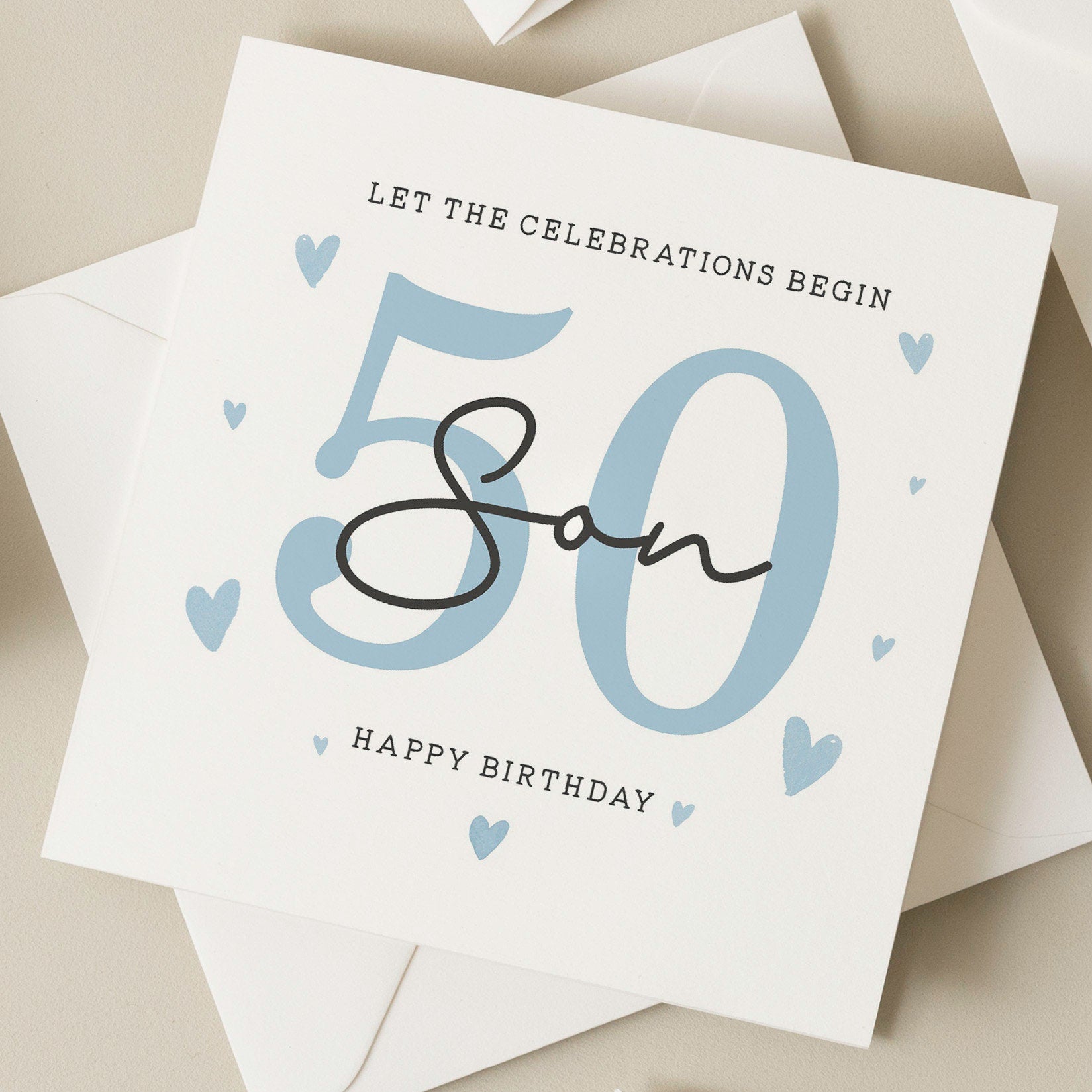 50th Birthday Card, For Son, Son 50th Birthday Card, 50th Birthday Card For Son, 50th Birthday Gift For Him, Fiftieth