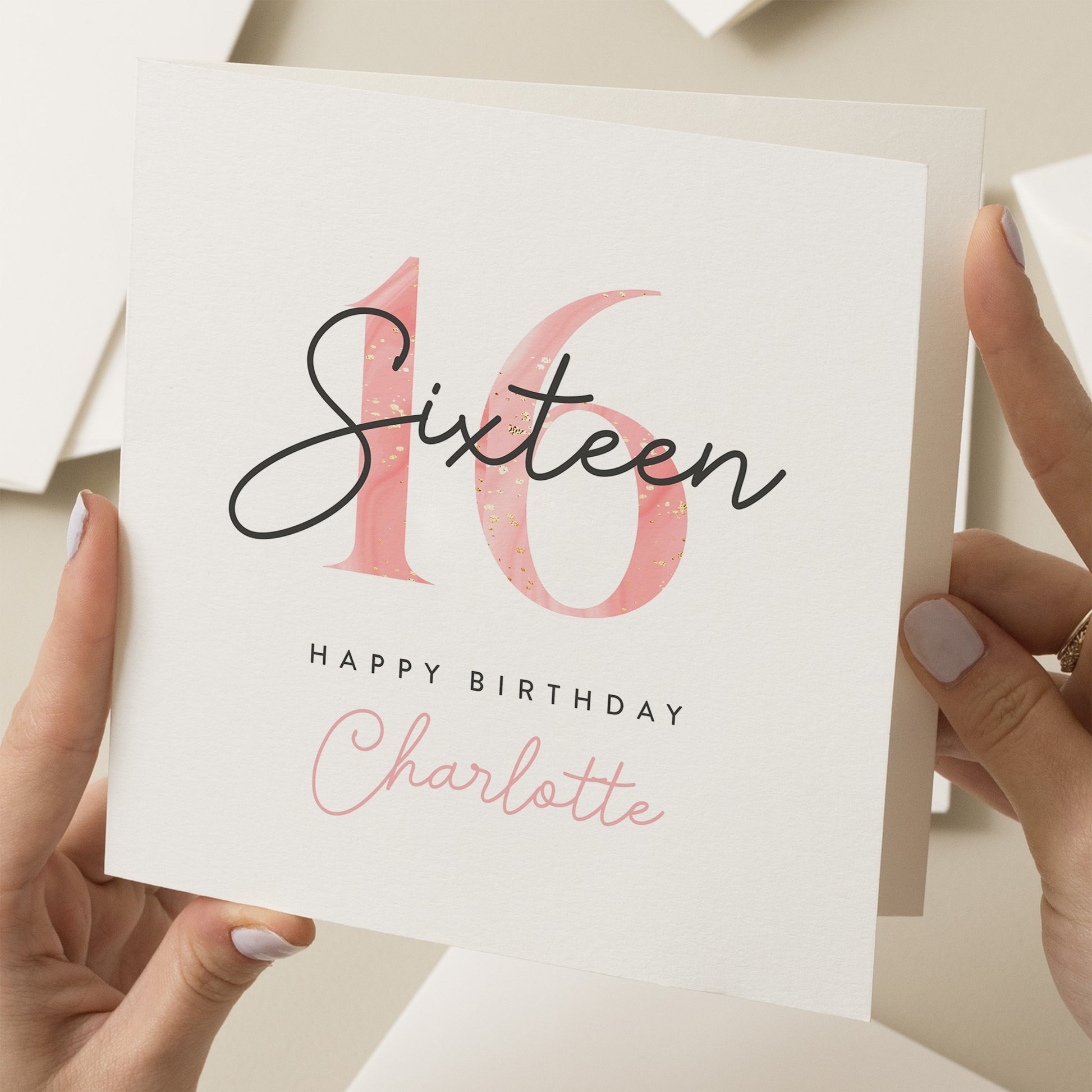 Personalised 16th Birthday Card, 16th Birthday Card Daughter, Sixteen Card For Granddaughter, 16th Birthday Gift Girl, Sister, Friend