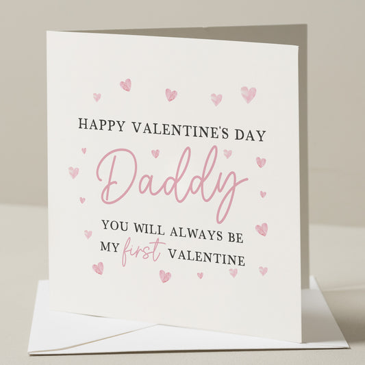 First Love Valentines Day Card For Daddy, Dad Valentine Card From Baby, First Valentines As My Dad, New Baby Card For Him, Special Valentine