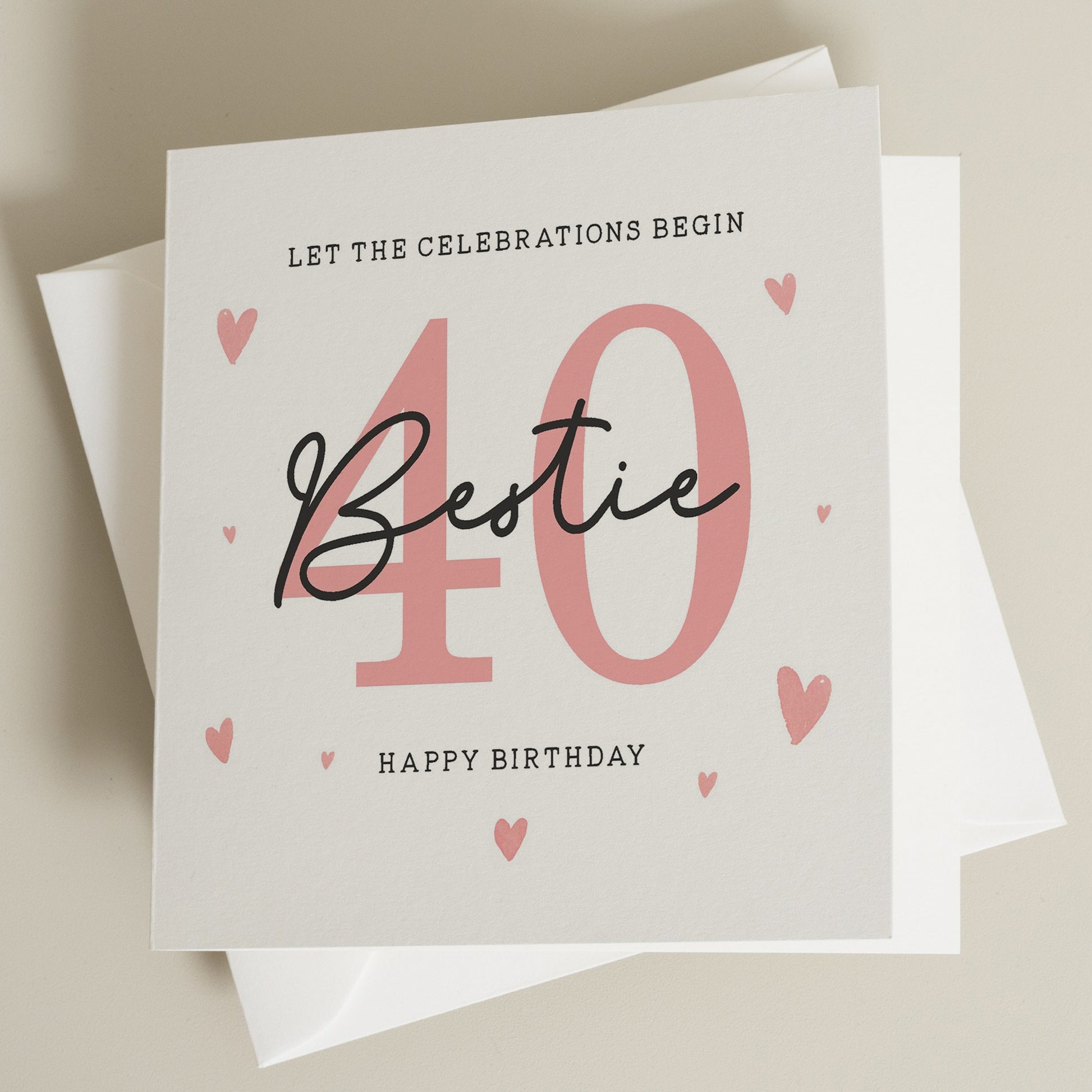 40th Birthday Card For Bestie, Best Friend Birthday Card, Fortieth Birthday Card, Birthday Gift For Her, Bestie Birthday, 40th Gift