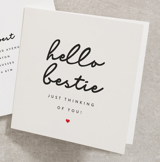 Bestie Thinking of You Card, Best Friend Card, Friendship Card, Long Distance Card For Special Friend, Amazing Friend Thank You Card TH027