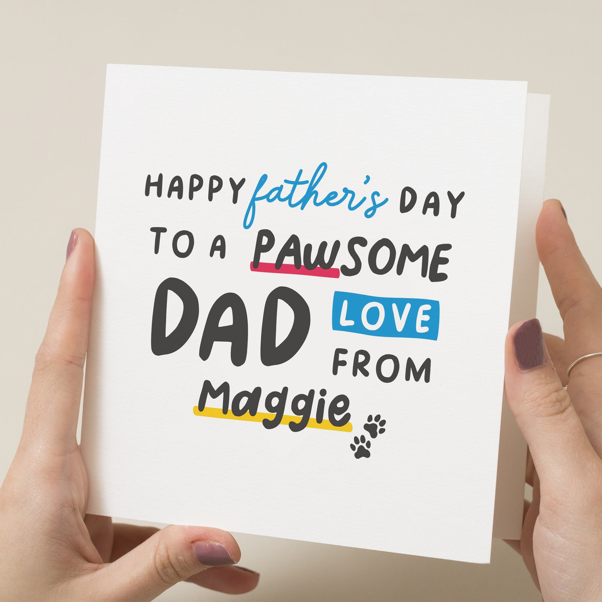 Happy Fathers Day Card From the Dog, Personalised Card From Dog, Dog Parent Gift, Funny Card From The Dog, Pet Lover Card, Fathers Day Card