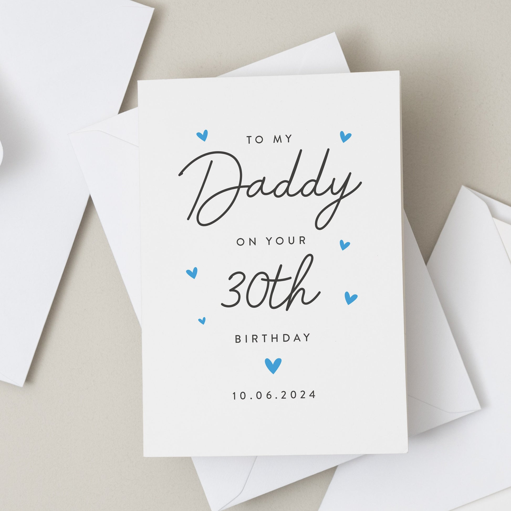 Personalised Daddy 30th Birthday Card, 30th Birthday Card For New Dad, Birthday Card For Daddy, 30th Daddy Card, 30th Birthday Card For Him