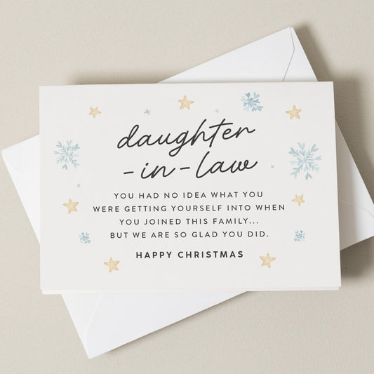 Daughter In Law Christmas Card, Christmas Card Daughter-in-Law, Xmas Card For Daughter, Daughter In Law Xmas Card, Daughter In Law Gift