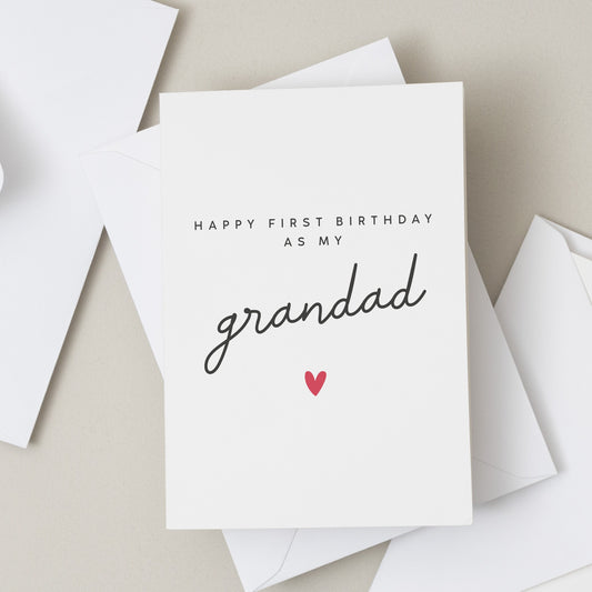 Birthday Card For Grandad, 1st Birthday As My Amazing Grandad Birthday Card, Card For Grandad, Gift For New Grandad, Card From Grandchild