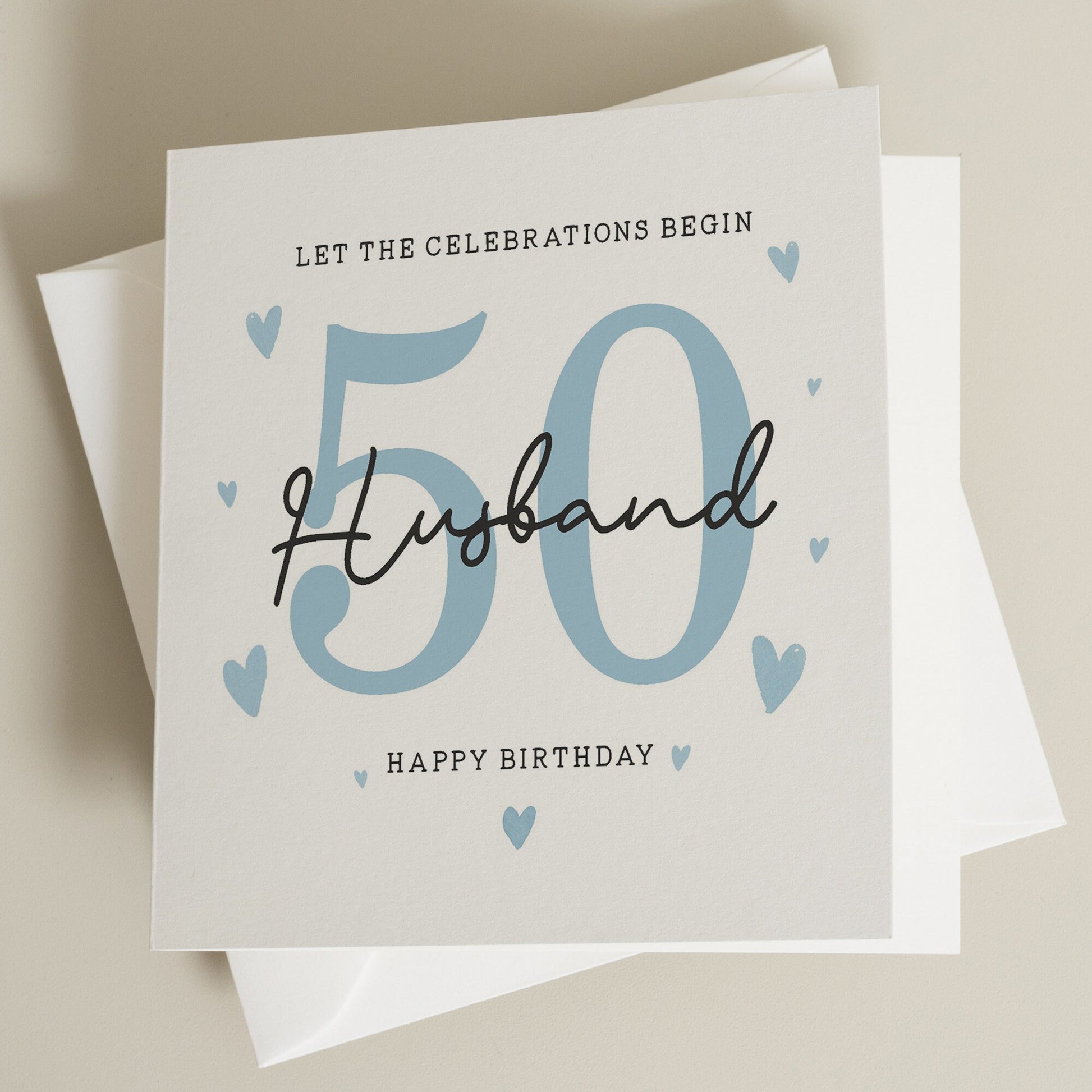 50th Birthday Card For Husband, Husband Fiftieth Birthday Card, Husband 50th Birthday Gift, Happy 50th Birthday Card For Him