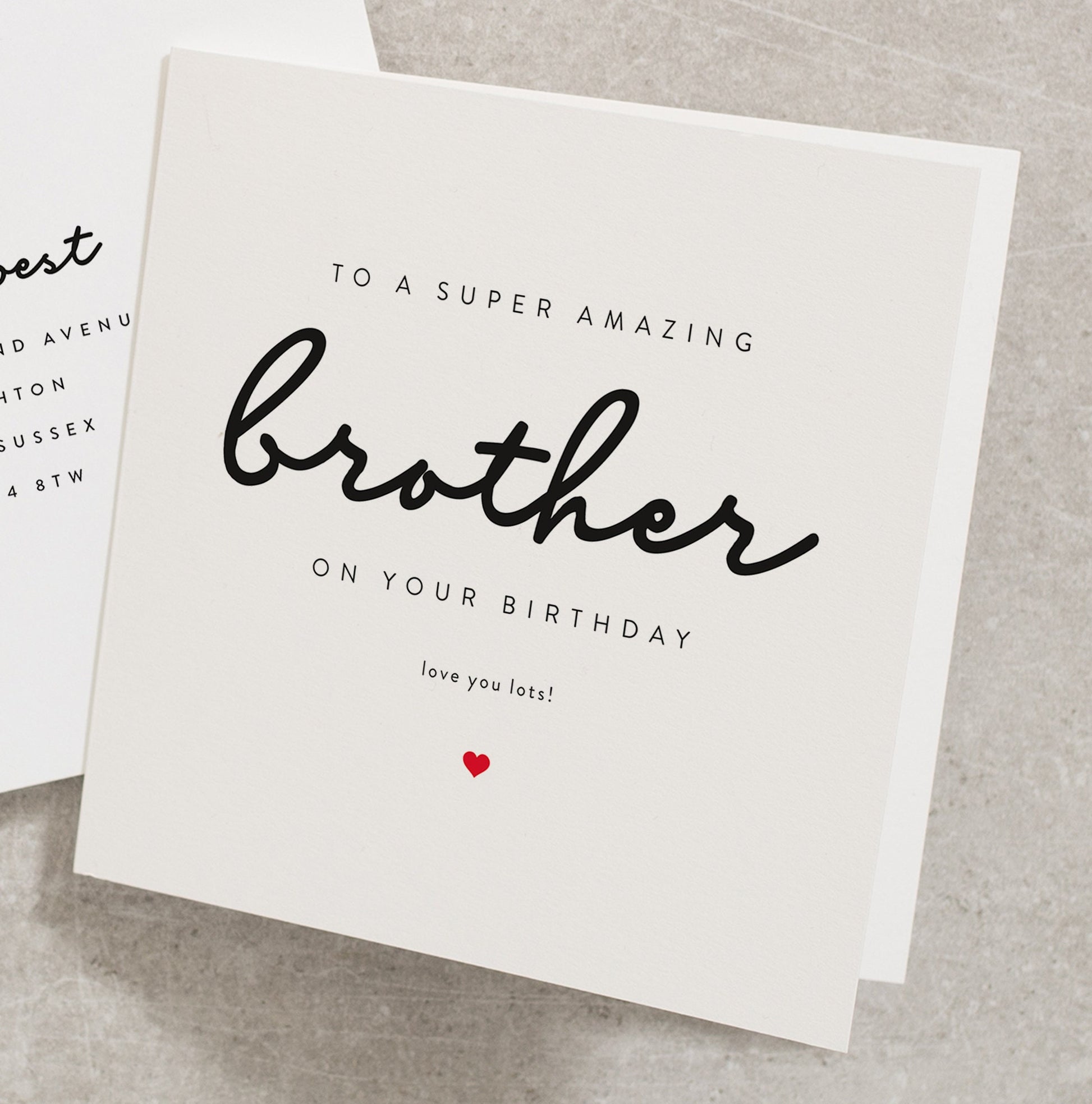 Super Amazing Brother Birthday Card, Birthday Card For Brother, Simple Brother Happy Birthday Card, Handmade Brother Card BC178