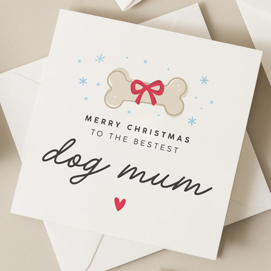 Christmas Card From The Dog, Dog Mum Christmas Card, Cute Dog Card, Merry Christmas Dog Dad Xmas Card, For Dog Parent, Pet Owner Gift