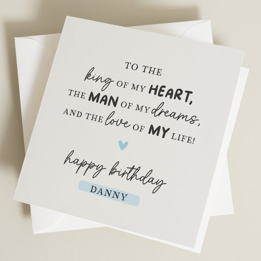 Husband Birthday Card, Romantic Birthday For Boyfriend, Birthday Card For Him, Personalised Husband Birthday Card, Birthday Gift For Partner