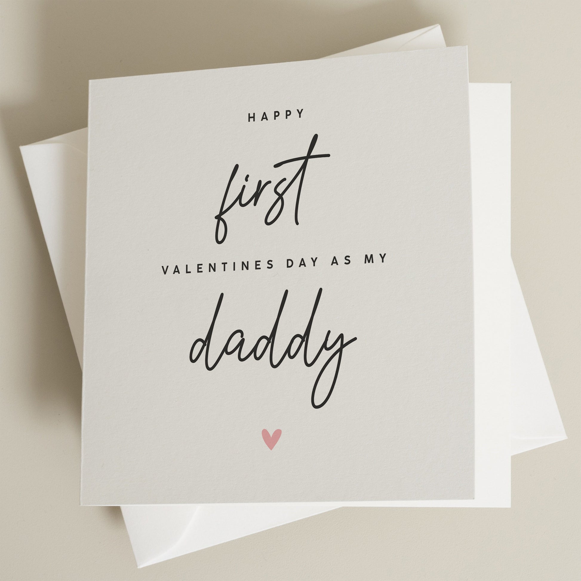 First Love Valentines Day Card For Daddy, Dad Valentine Card From Baby, First Valentines As My Dad, New Baby Card For Him, Special Valentine