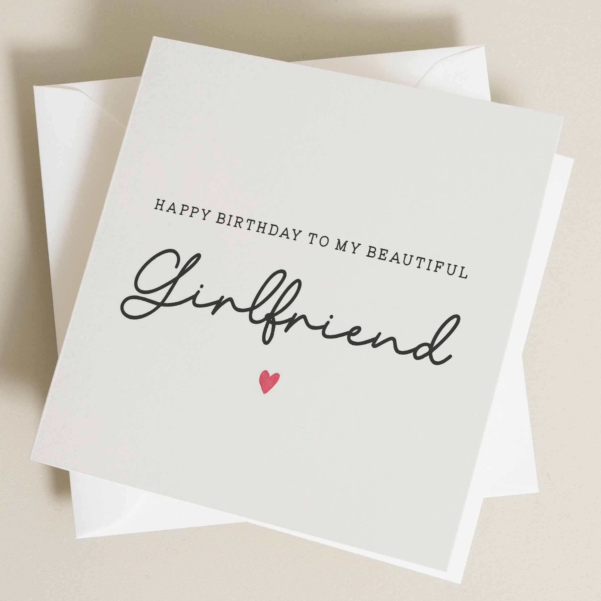 Beautiful Girlfriend Card, Birthday Card For Girlfriend, Partner Birthday Card, Romantic Card For Girlfriend, Girlfriend Birthday Card