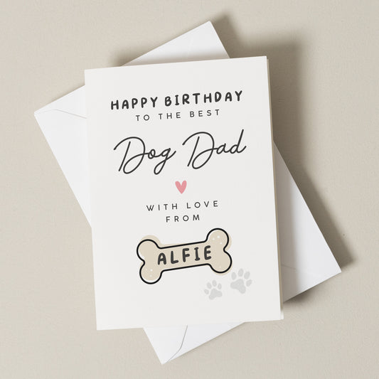 Happy Birthday Card From the Dog, Dog Dad Card, Personalised Card From The Dog, Dog Dad Gift, Card From The Dog, Best Dog Dad Card